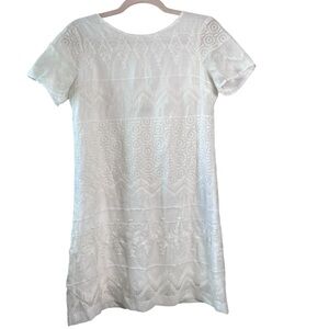 Abercrombie Fitch White Lace Embroidered Mini Dress‎ S Boho Cottagecore Summer